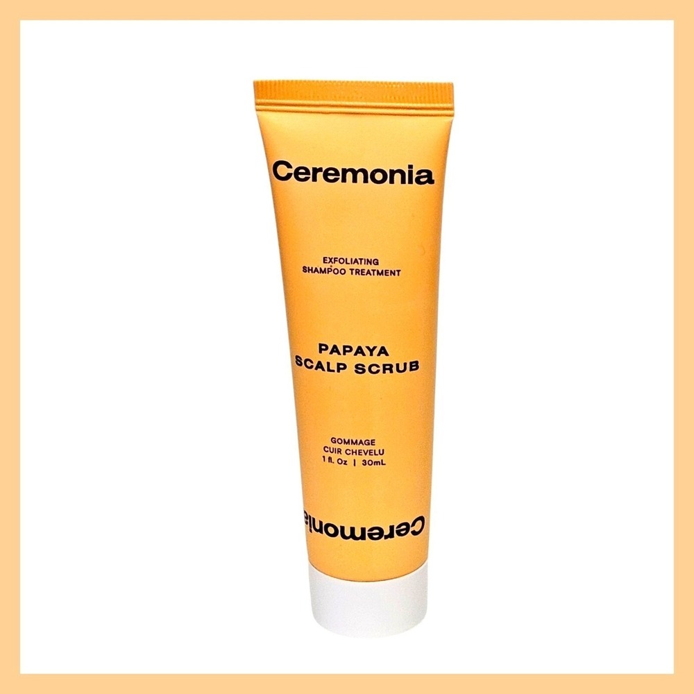 CEREMONIA Papaya Scalp‎ Scrub Shampoo 1oz/30mL Travel Size New Sealed